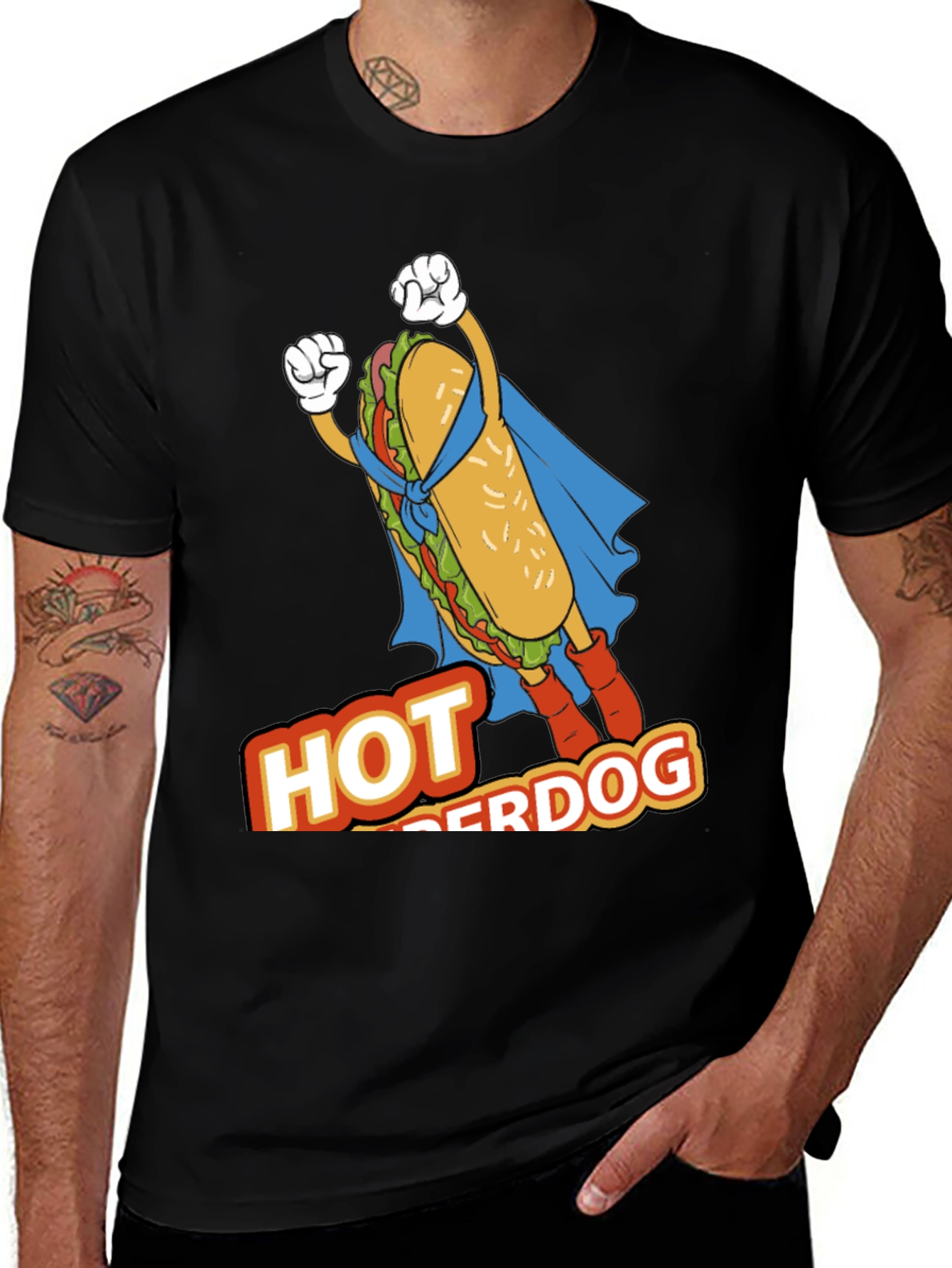 Variant 15 of Hot Superdog T-Shirt - Funny Superhero Graphic Tee