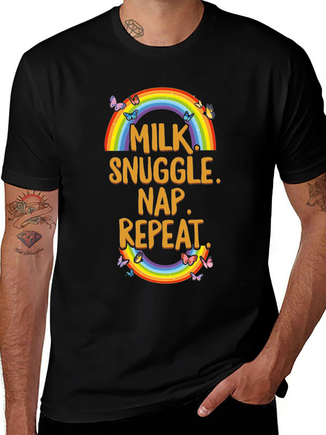 Variant 8 of Milk Snuggle Nap Repeat Graphic Tee