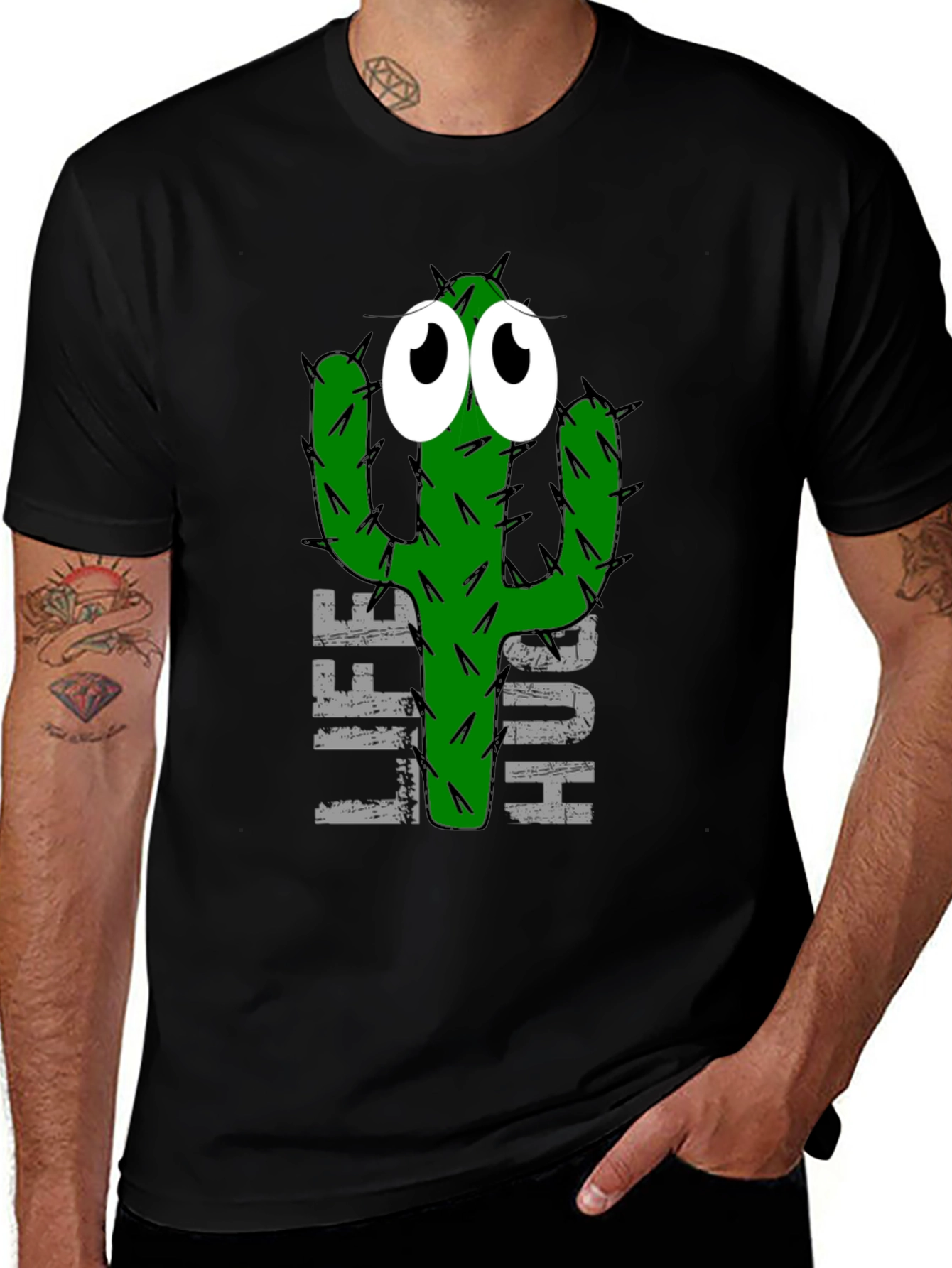 Variant 26 of Life Hug Cactus Graphic Tee