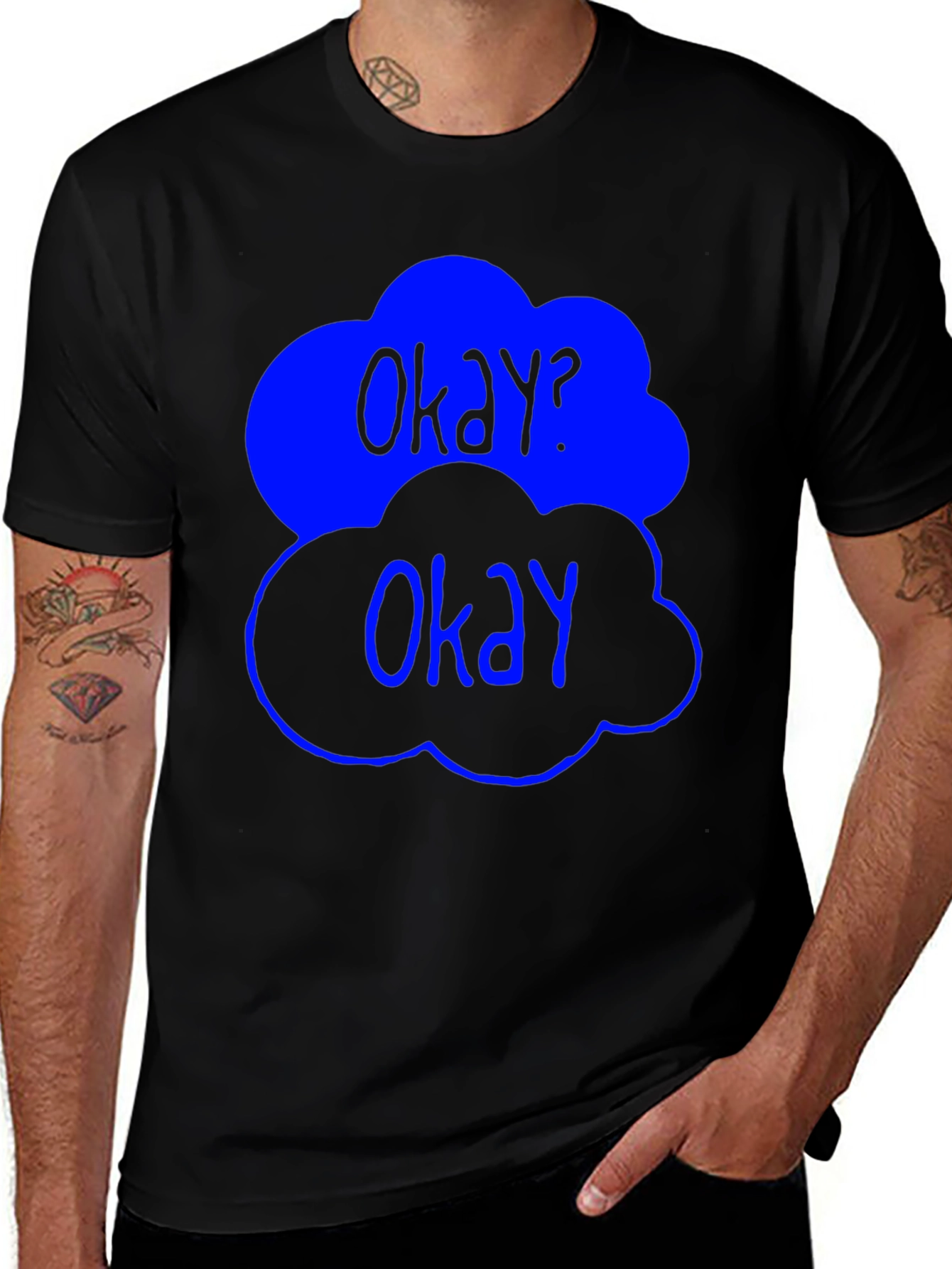 Okay? Okay Graphic Tee - Trendy Cloud Design
