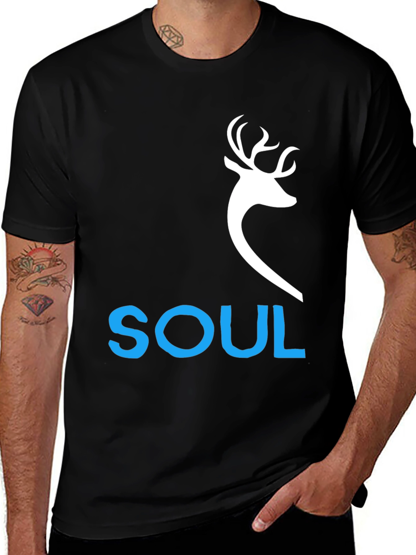 Variant 2 of Deer Soul T-Shirt - Graphic Tee - Men's Fashion