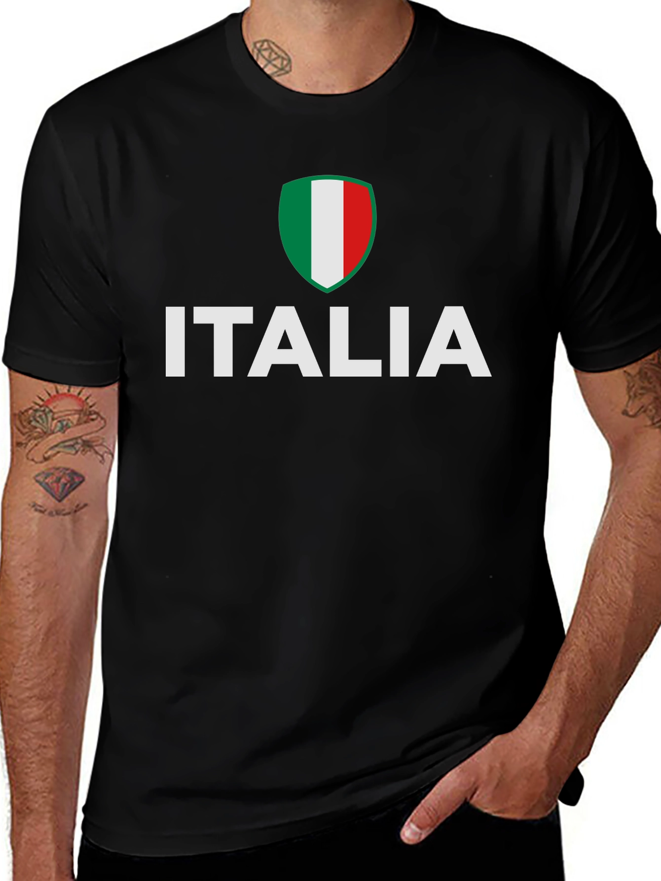 Italia Pride Tee - Italian Flag Crest T-Shirt