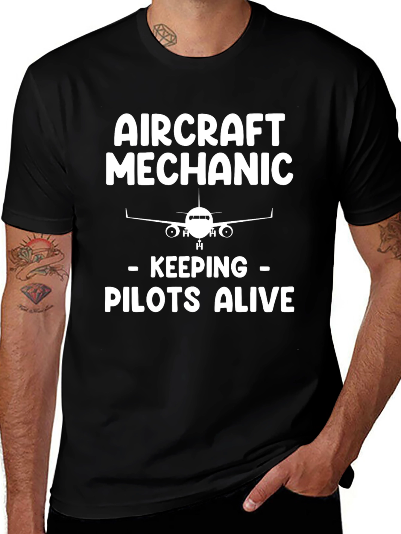 Variant 29 of Aircraft Mechanic T-Shirt - Pilots Alive Aviation Tee