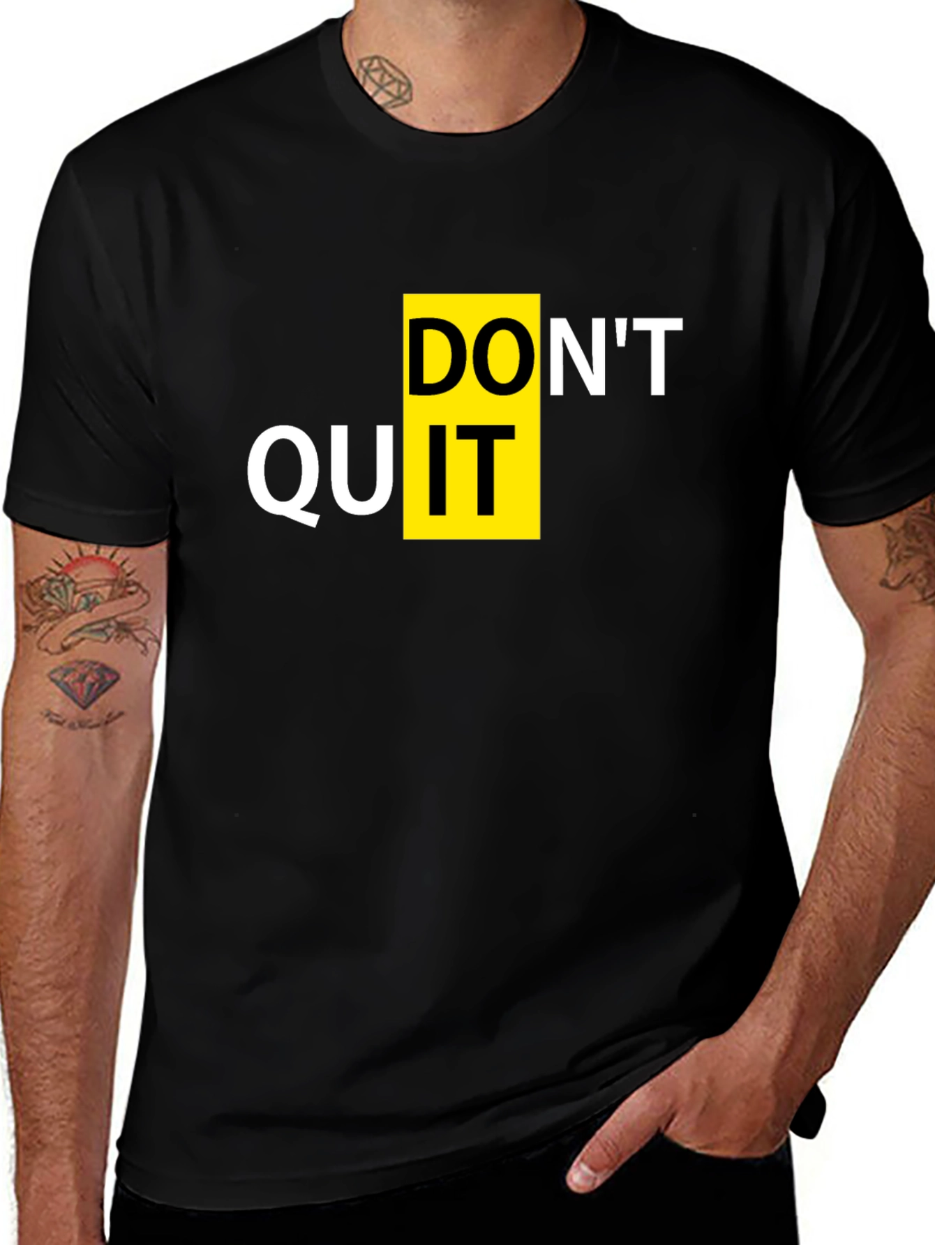 Variant 27 of Motivational 'Don't Quit' Graphic T-Shirt