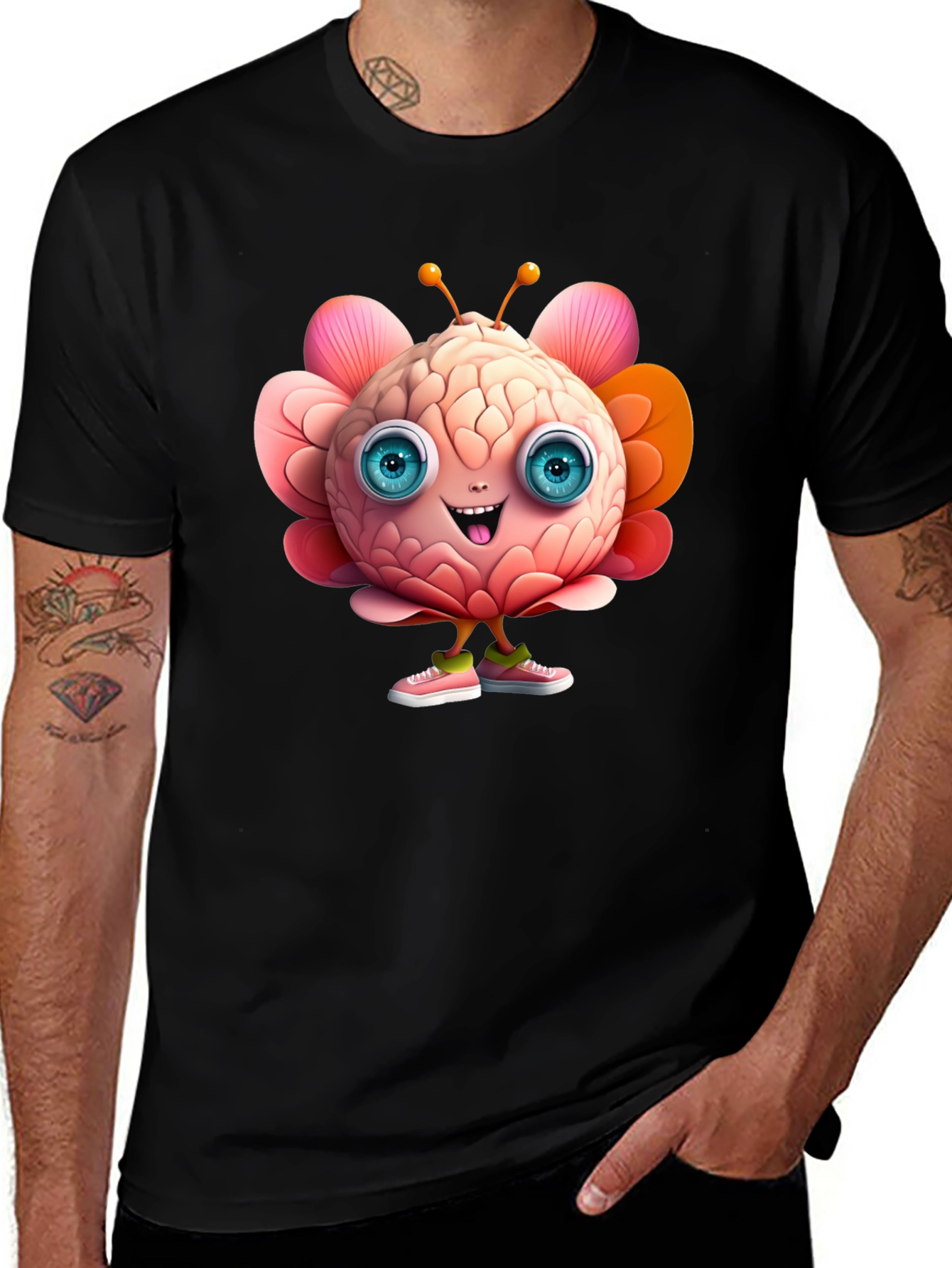 Variant 14 of Brainy Butterfly Graphic Tee - Unique & Fun!