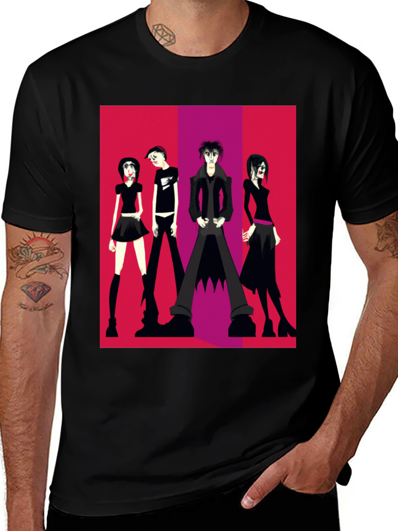 Variant 6 of Gothic Band T-Shirt - Bold Graphic Tee