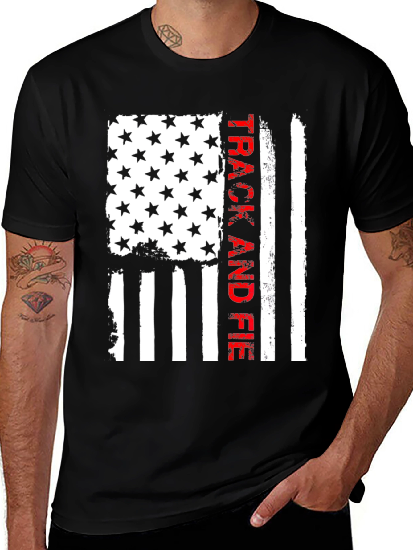 Track & Field USA Flag T-Shirt