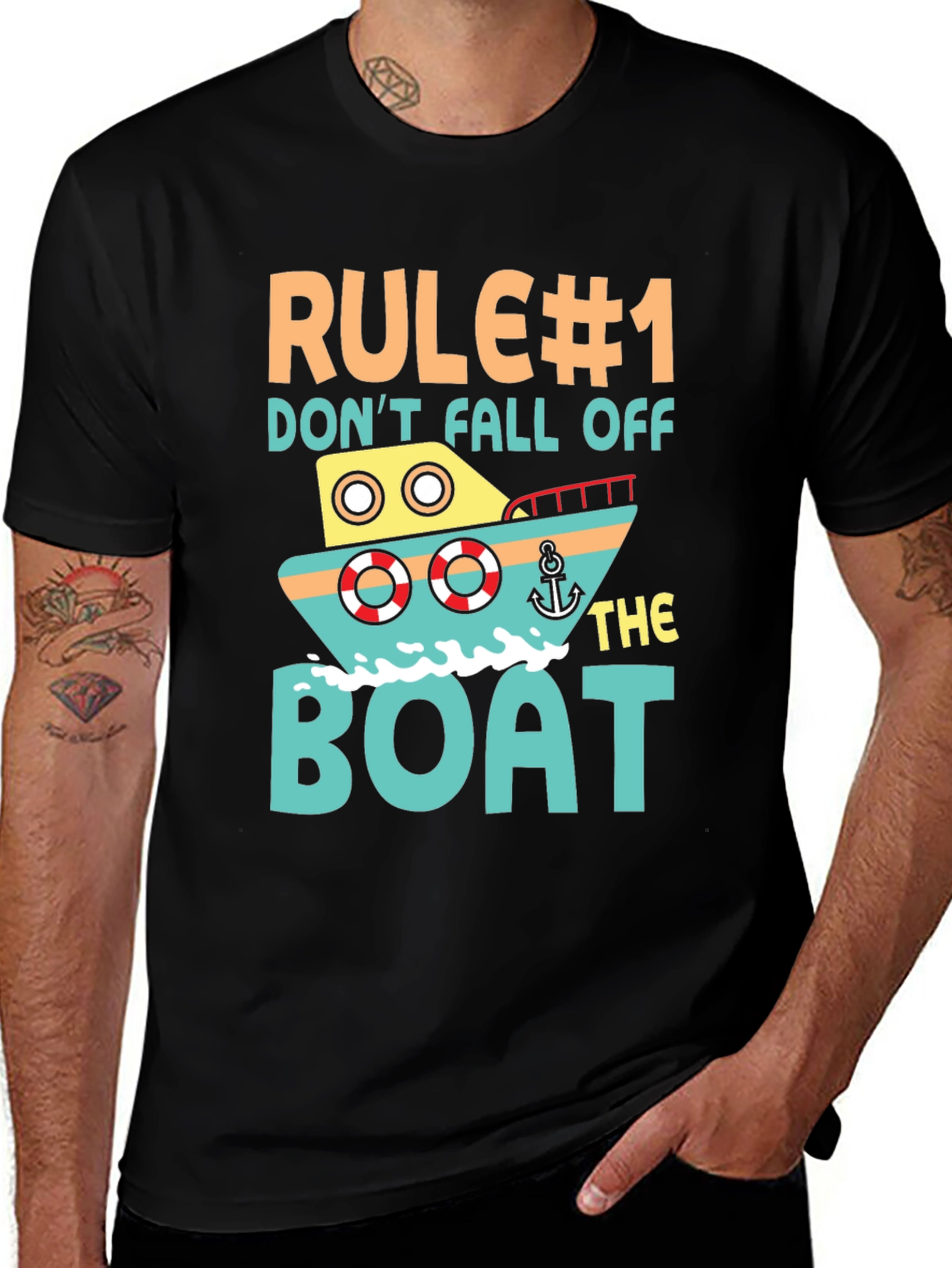 Variant 15 of Rule #1 Don't Fall Off the Boat Graphic T-Shirt