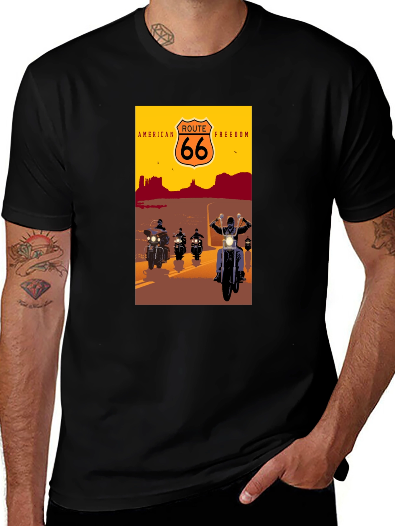 Route 66 American Freedom Graphic T-Shirt