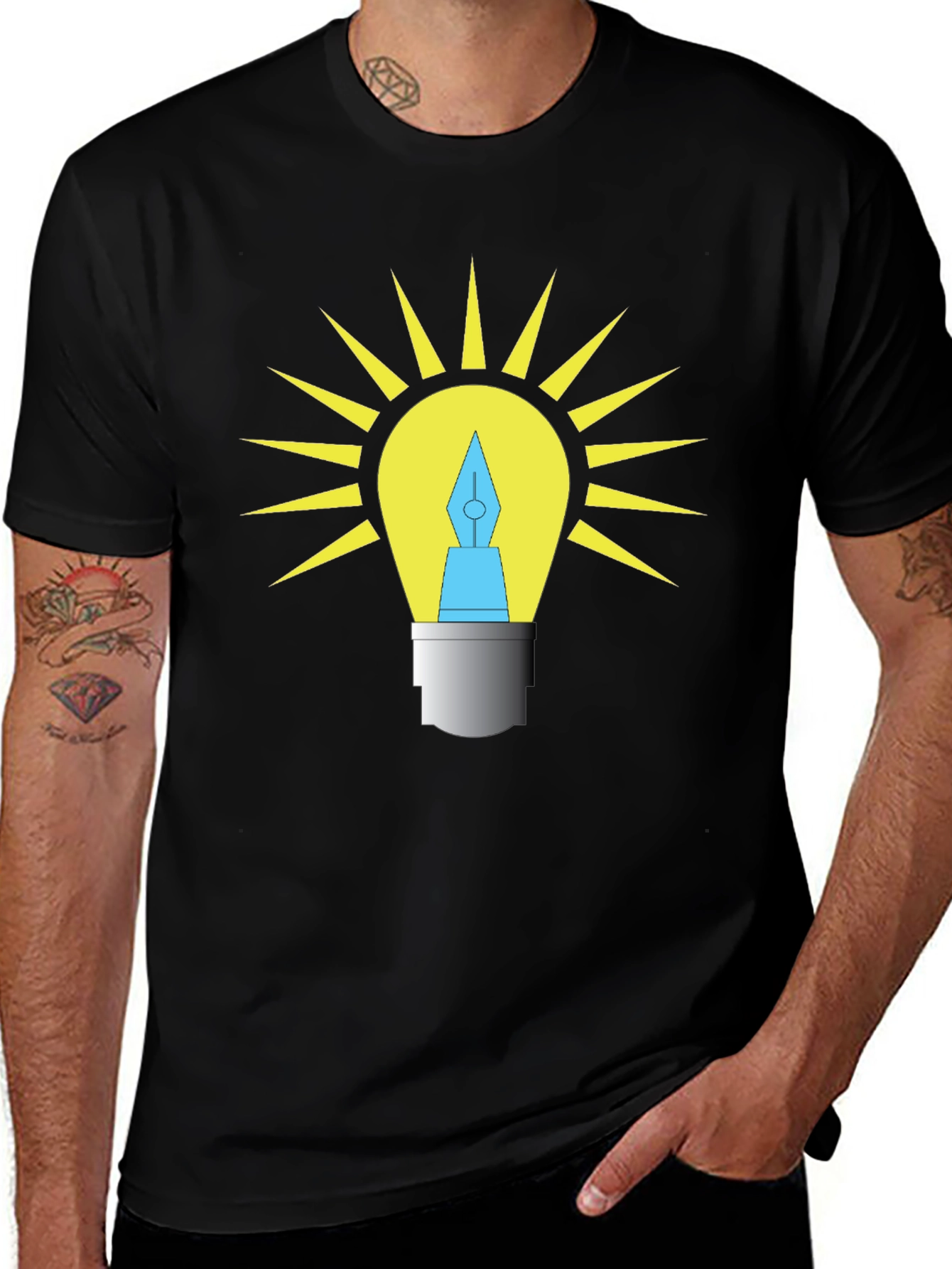 Variant 10 of Creative Idea Light Bulb T-Shirt