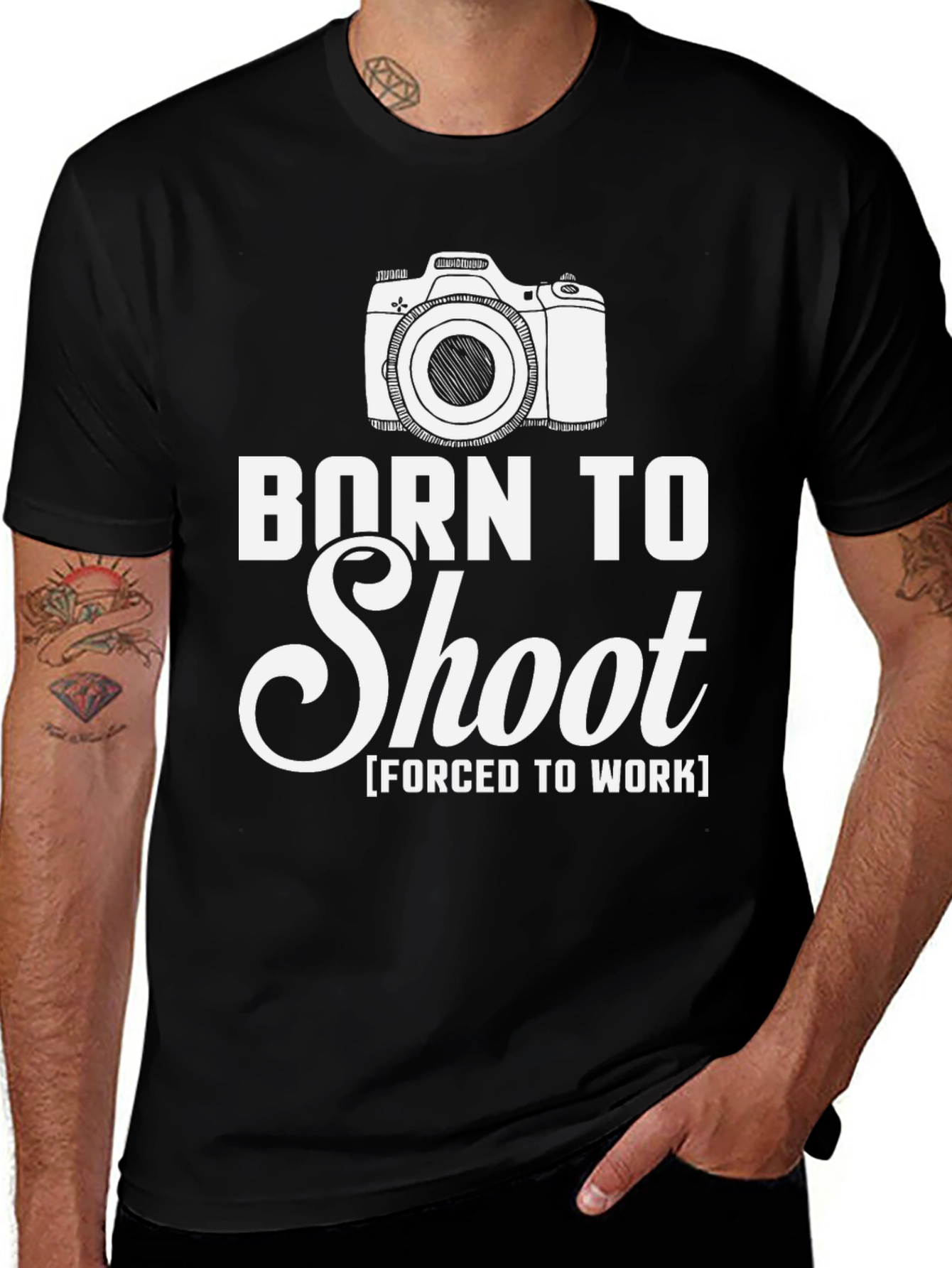 Variant 24 of Born to Shoot - Photographer Graphic T-Shirt