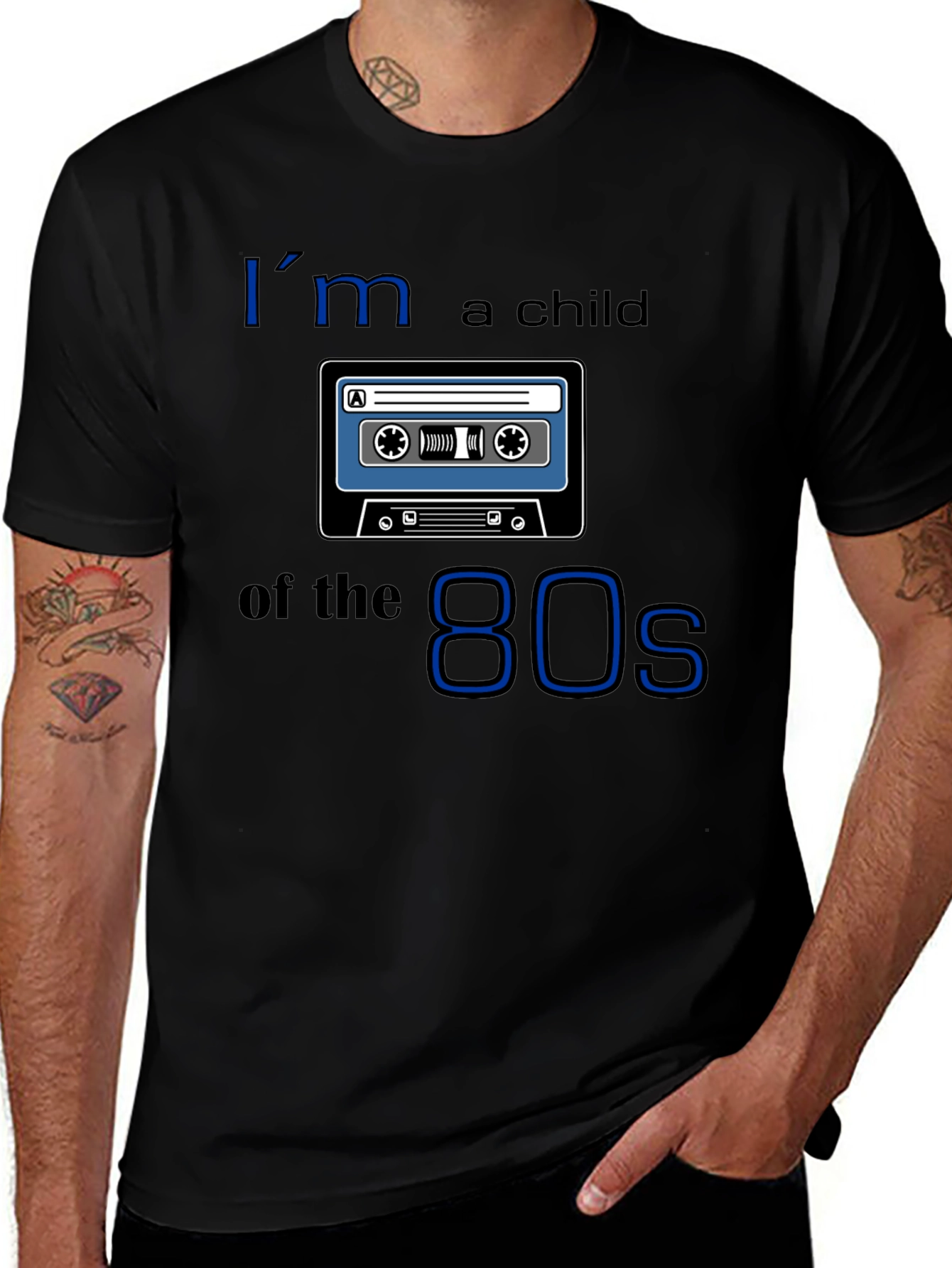 Variant 9 of Retro 80s Cassette Tape T-Shirt