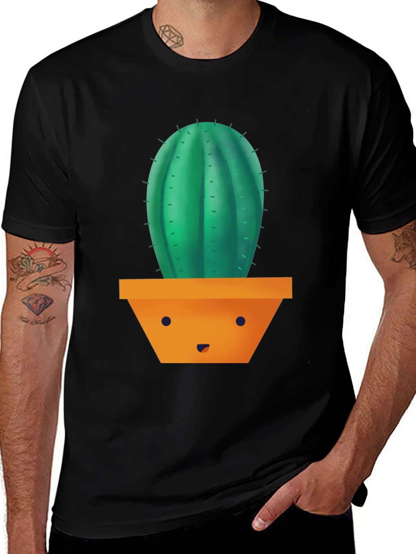 Variant 29 of Cactus in Pot Graphic Tee - Funny Plant Lover Shirt
