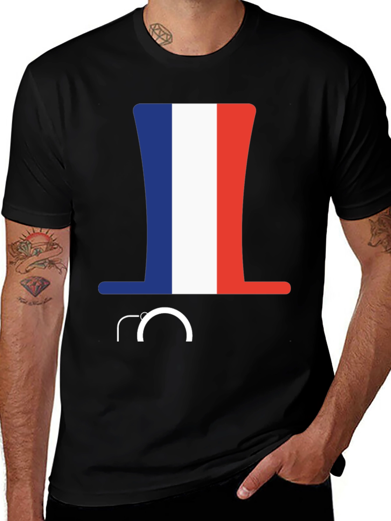 French Flag Magritte Hat T-Shirt