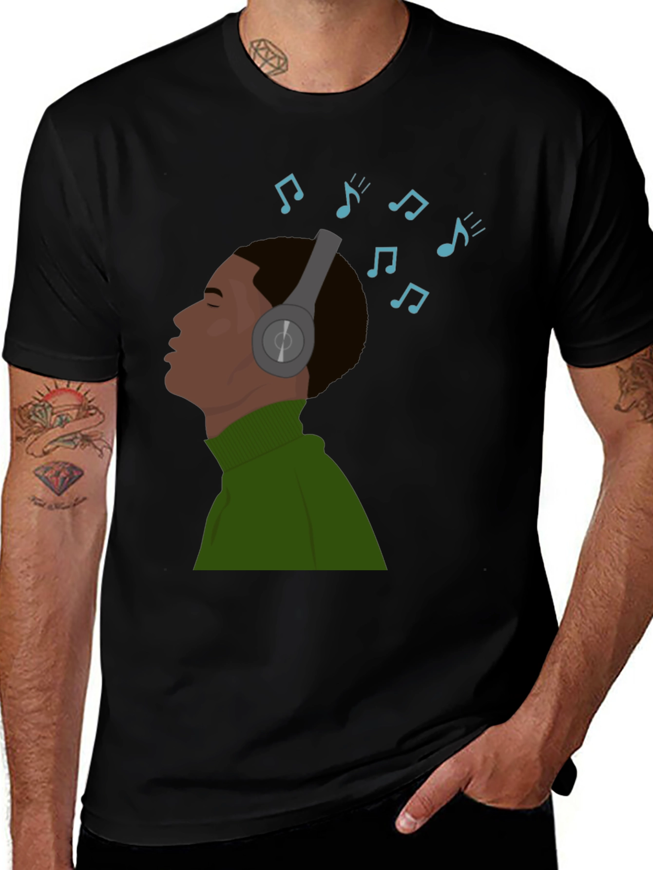 Variant 5 of Listening to Music Graphic Tee