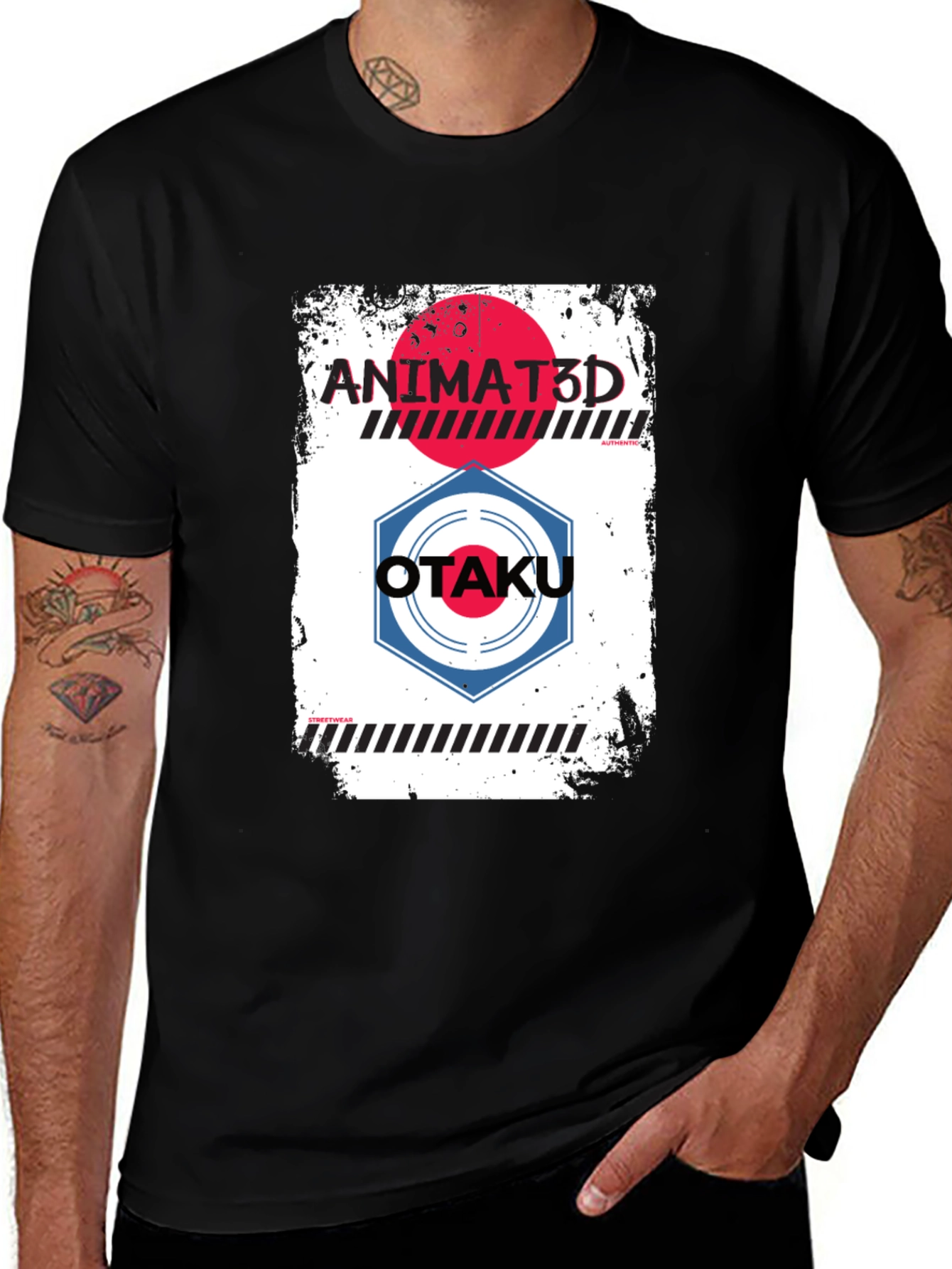 Variant 23 of Animated 3D Otaku Graphic T-Shirt