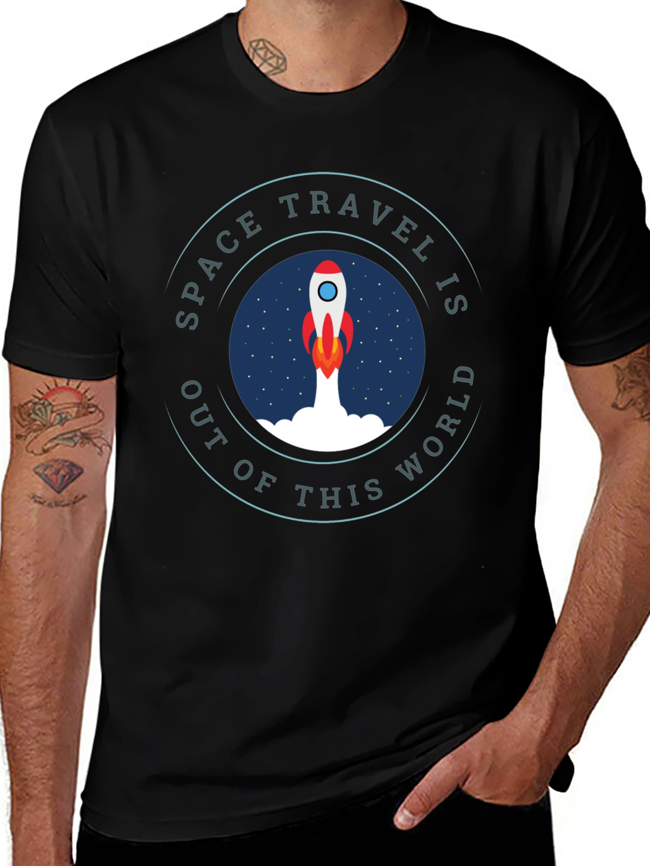 Variant 21 of Space Travel Graphic T-Shirt - Out of This World Design
