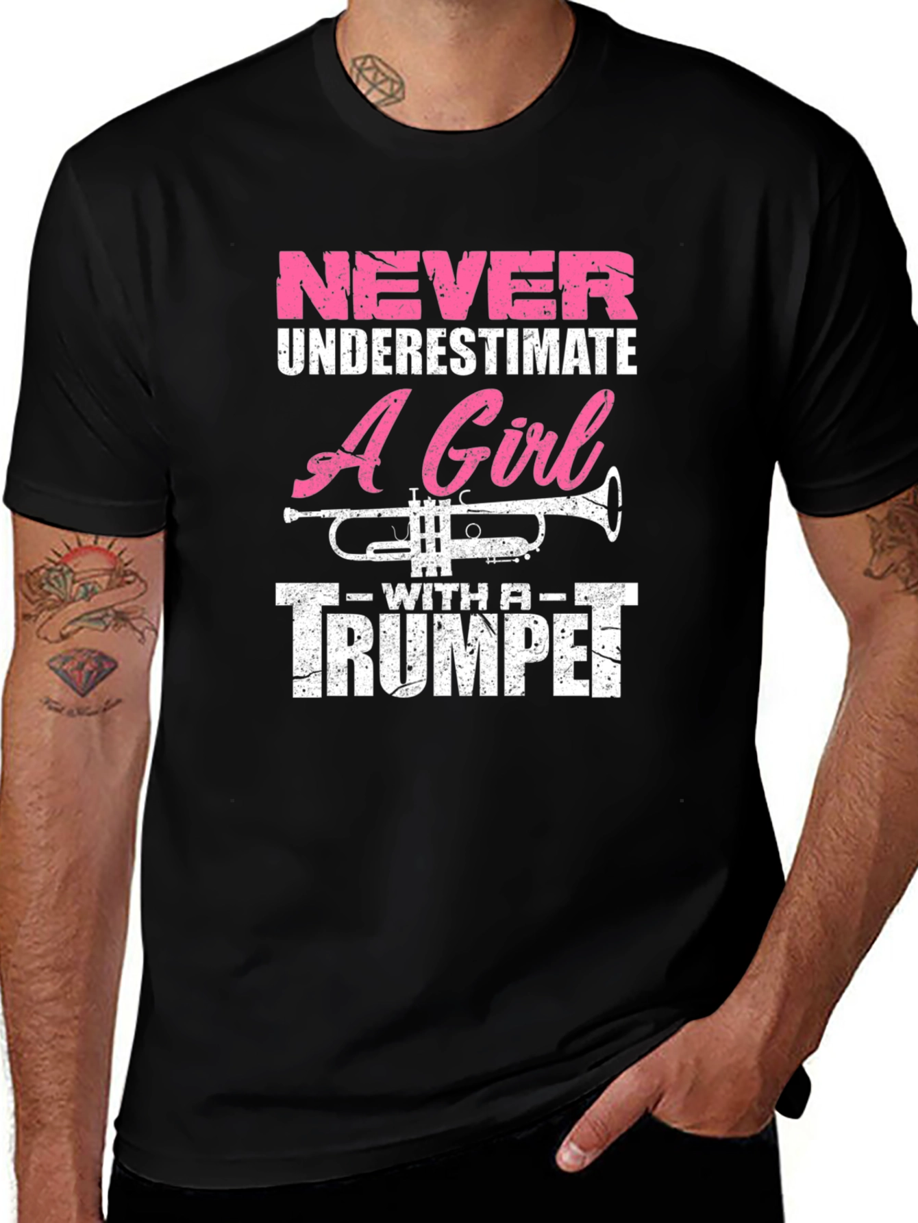 Never Underestimate A Girl With A Trumpet T-Shirt