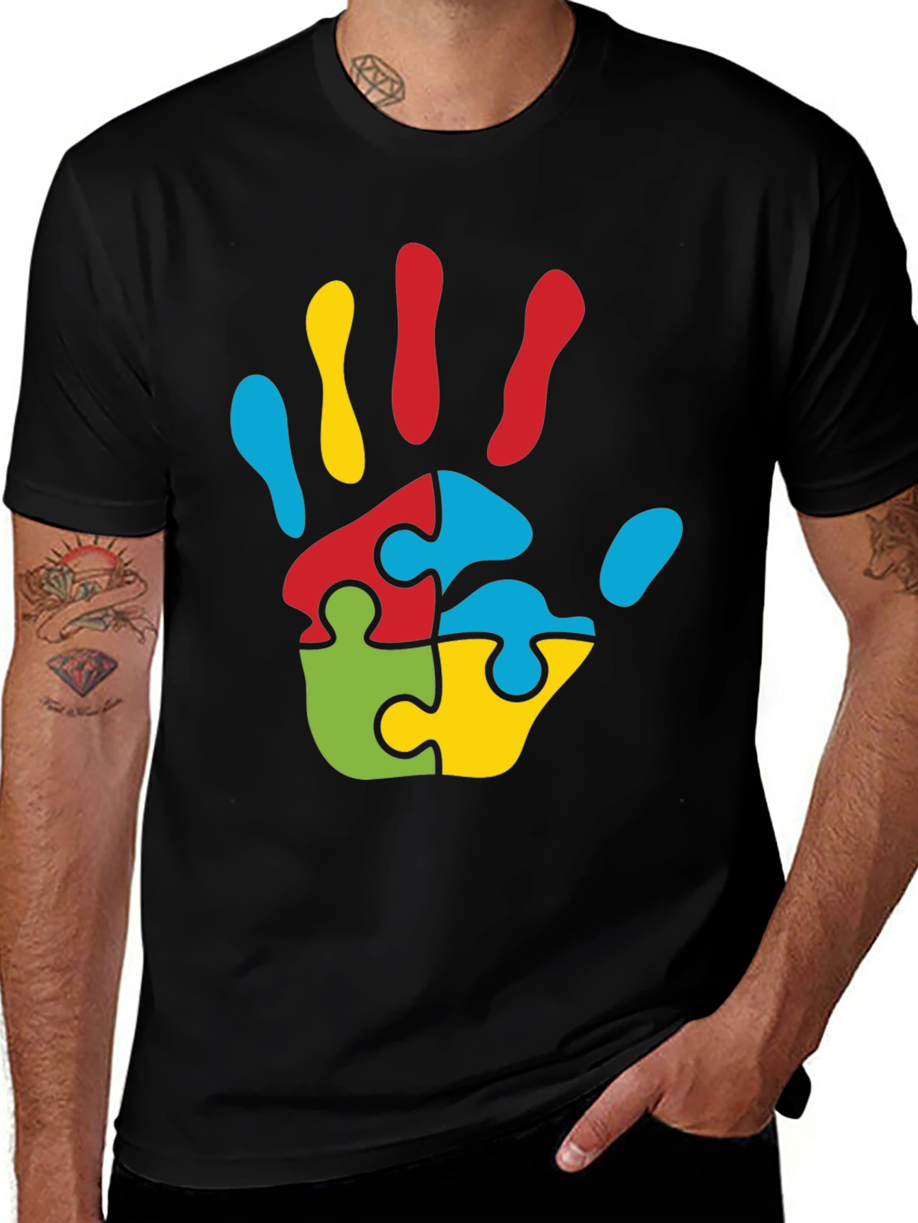 Autism Awareness Hand Print T-Shirt