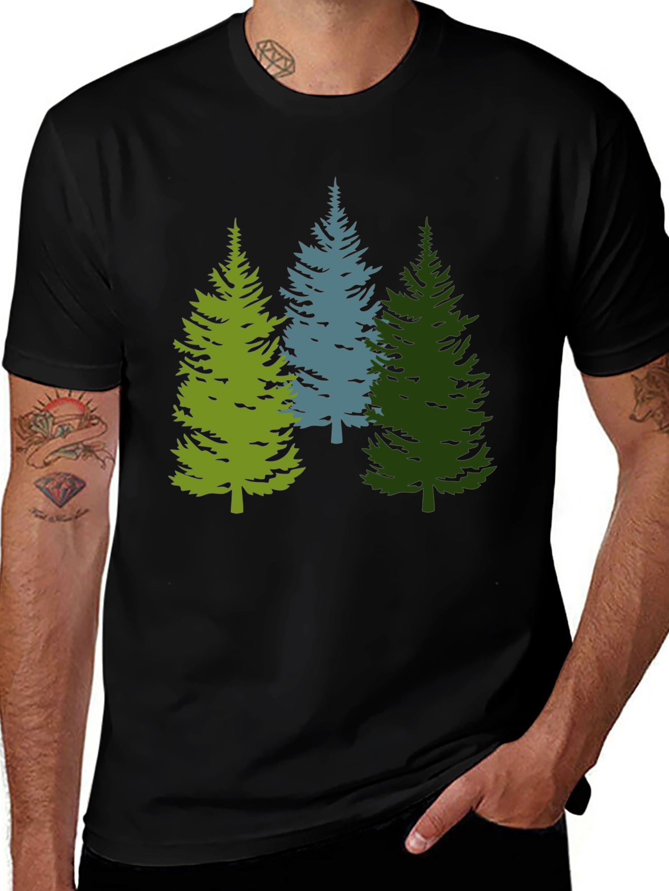 Evergreen Trio Graphic Tee - Nature Inspired