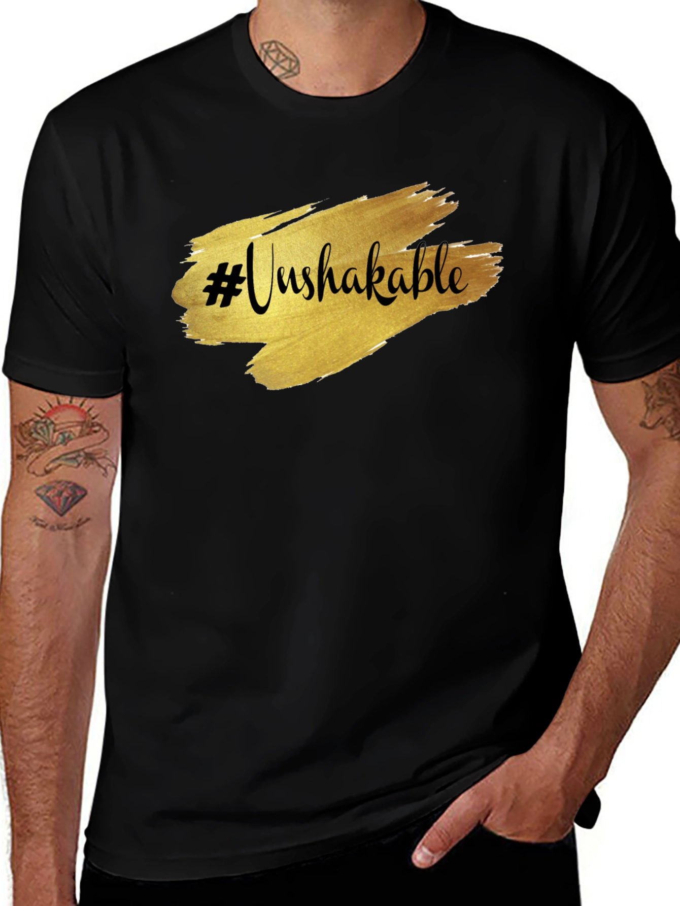 Variant 20 of Unshakable Graphic Tee - Mens Black T-Shirt