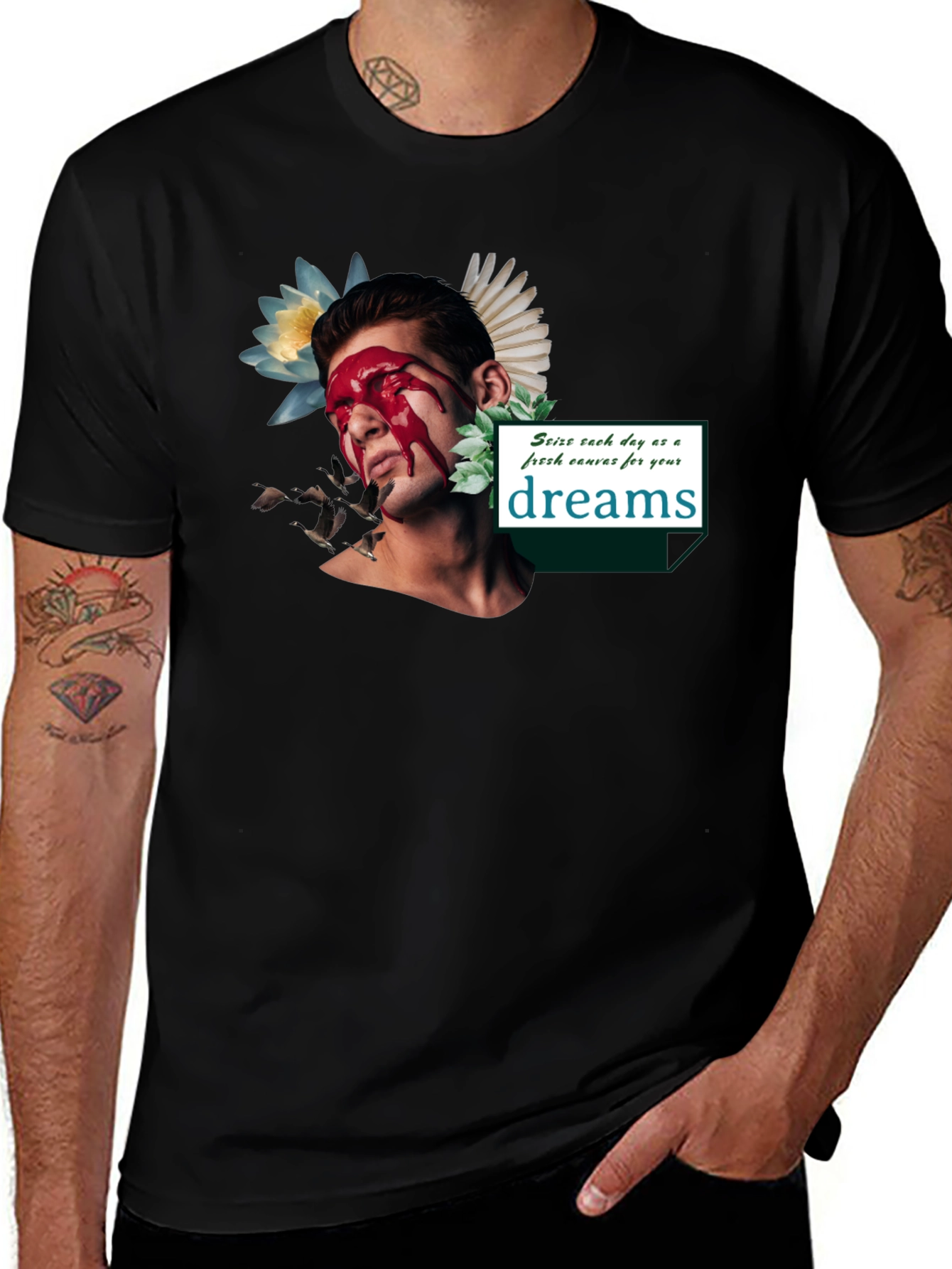 Variant 20 of Artistic Graphic Tee - "Seize Your Dreams"