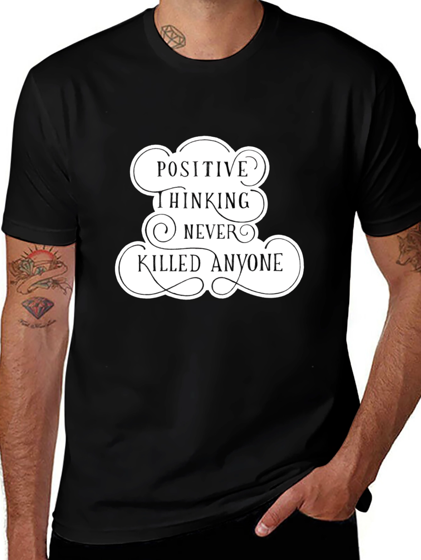Variant 24 of Positive Thinking Tee - Never Killed Anyone T-Shirt