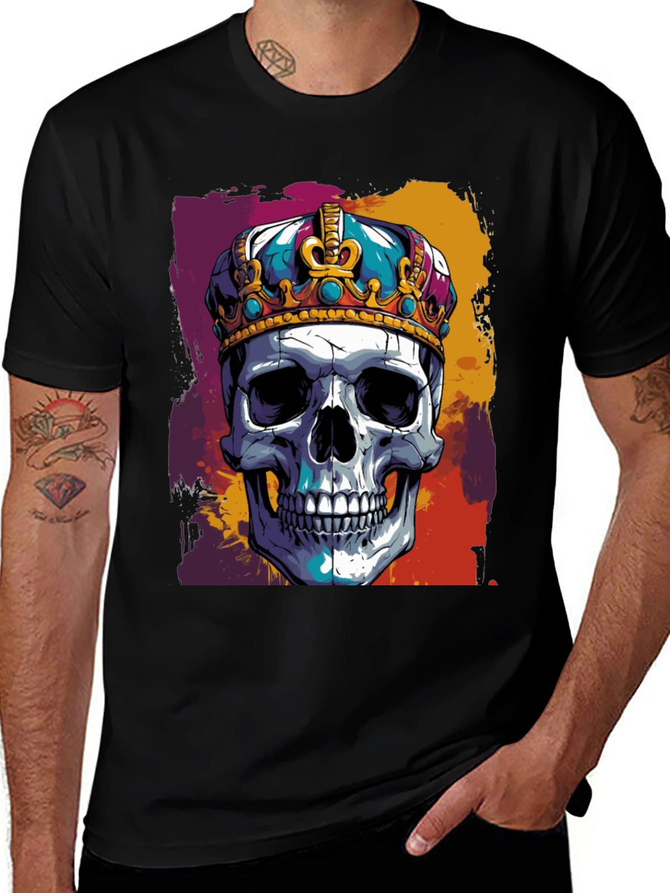 Variant 3 of Skull King Graphic Tee - Bold Black T-Shirt
