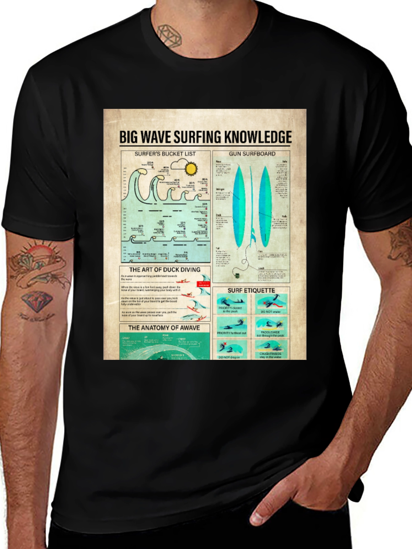 Surfing Knowledge Graphic T-Shirt