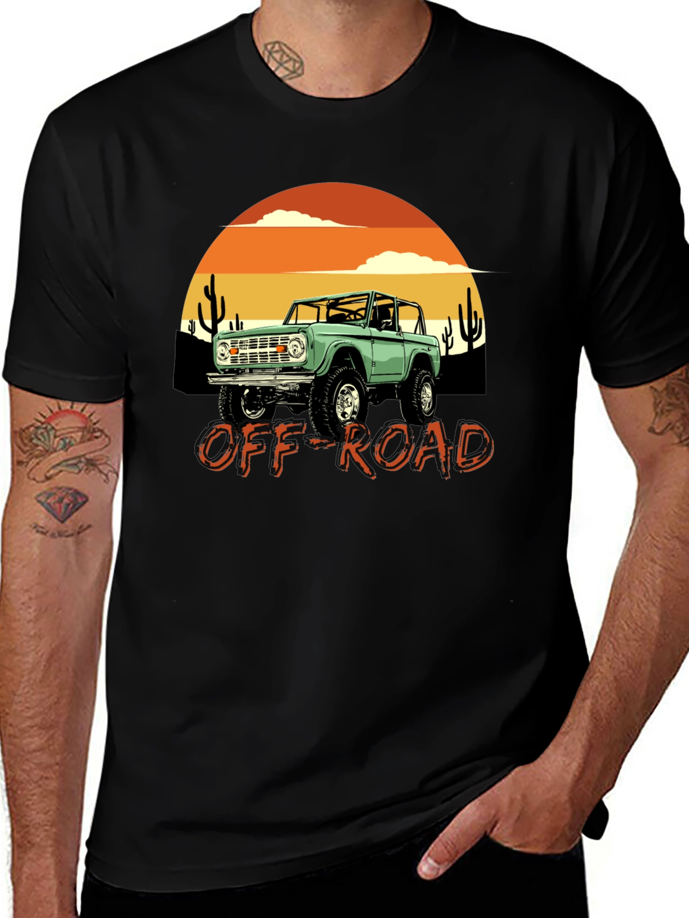 Variant 10 of Off-Road Adventure T-Shirt: Desert Sunset Ride