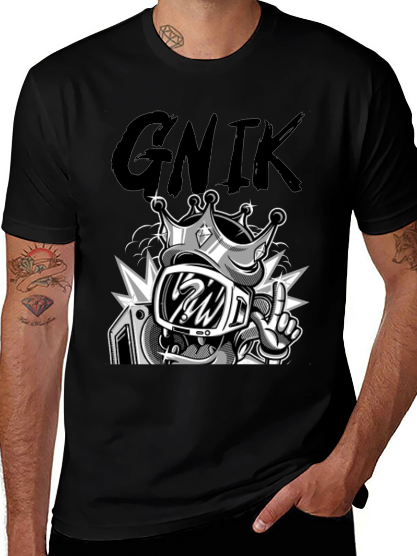 Variant 9 of Graphic T-Shirt - King Cartoon Character