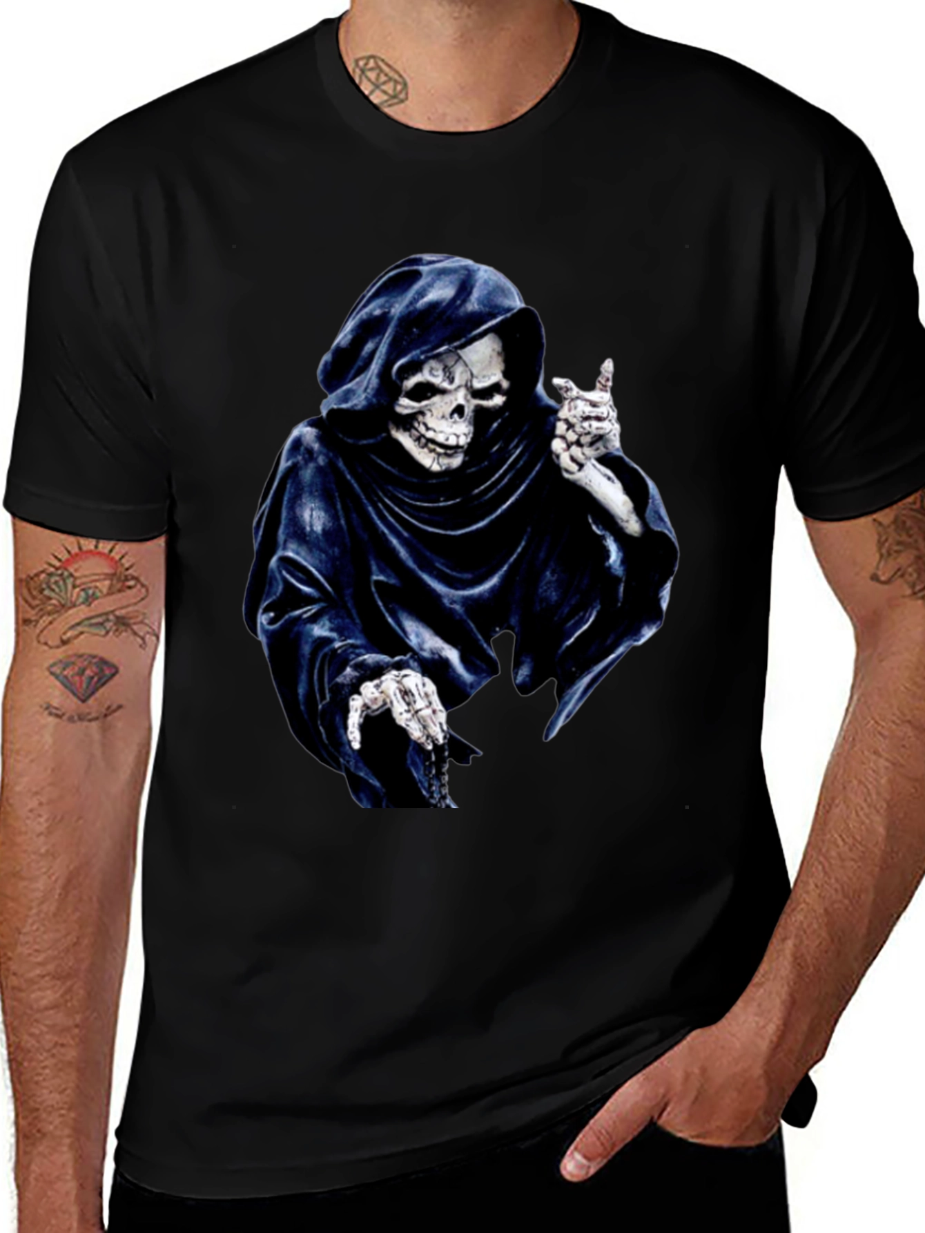 Grim Reaper Graphic Black T-Shirt