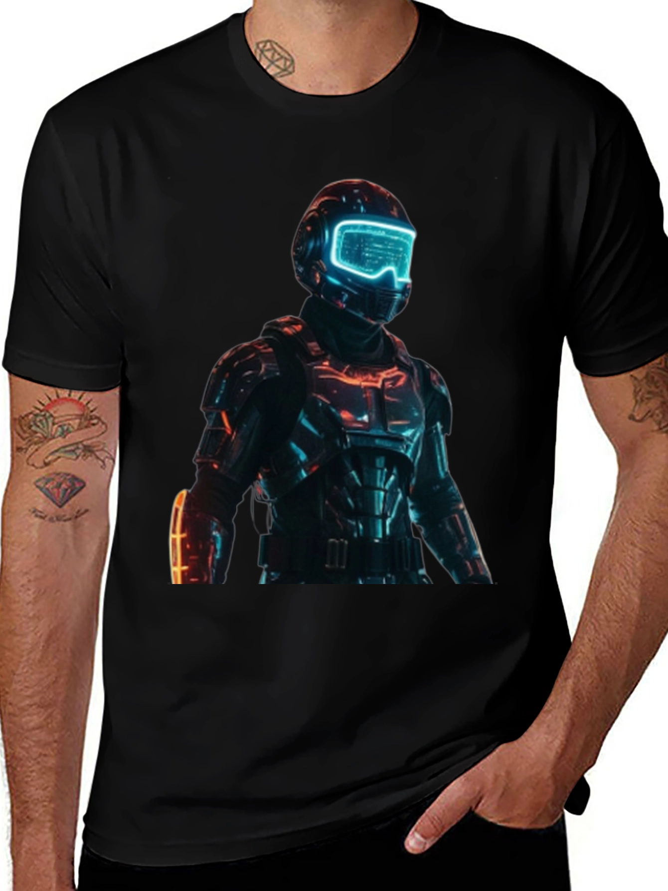 Variant 23 of Sci-Fi Armor T-Shirt - Futuristic Design