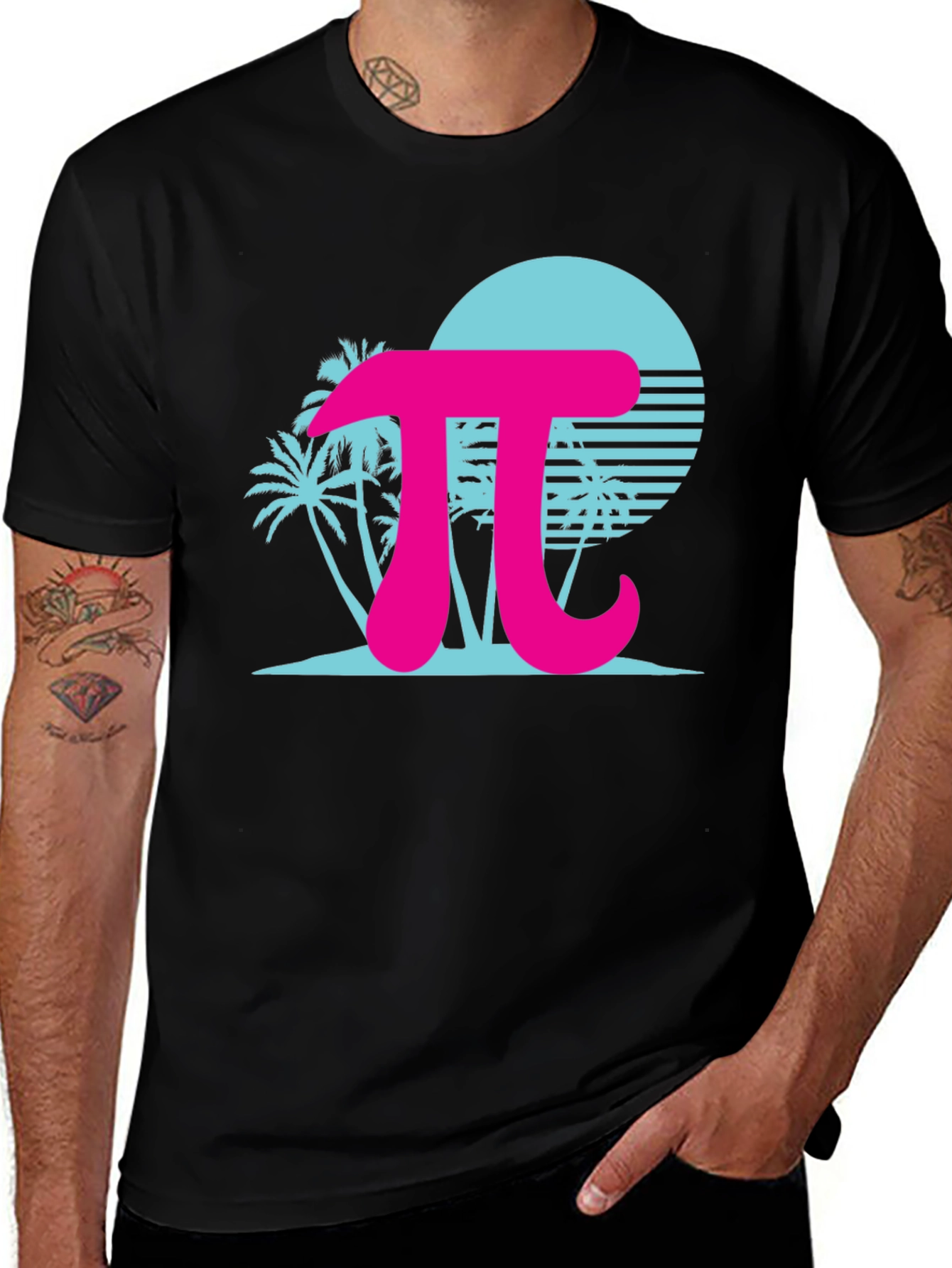 Variant 17 of Retro Pi Symbol T-Shirt