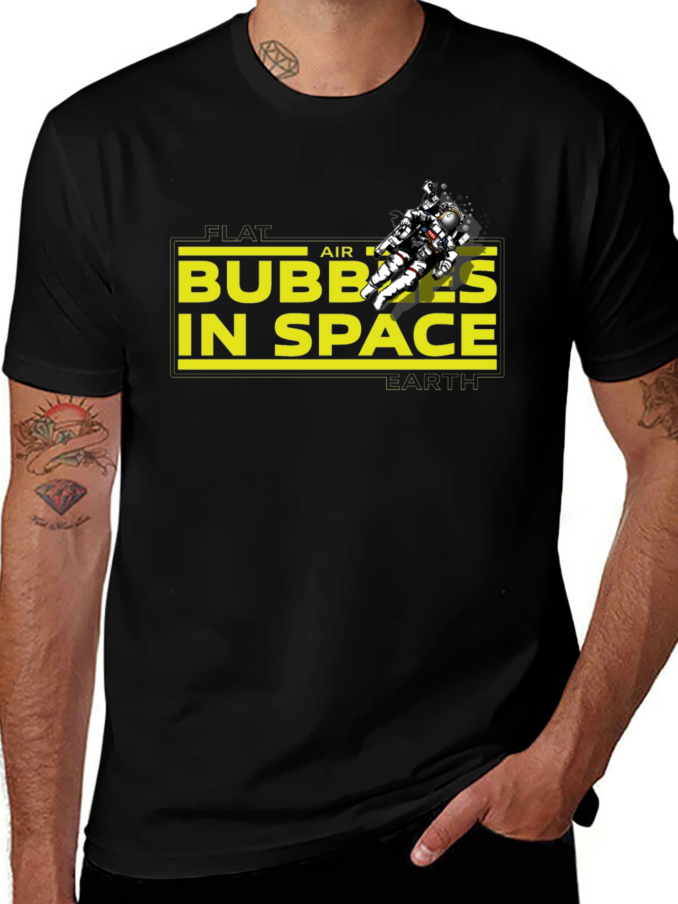 Variant 11 of Flat Air Bubbles in Space T-Shirt