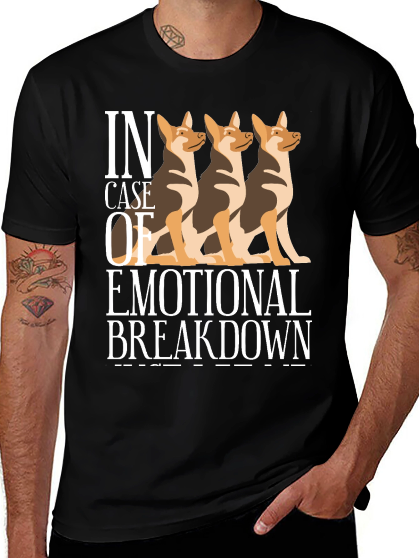 Variant 30 of Emotional Breakdown Dog T-Shirt