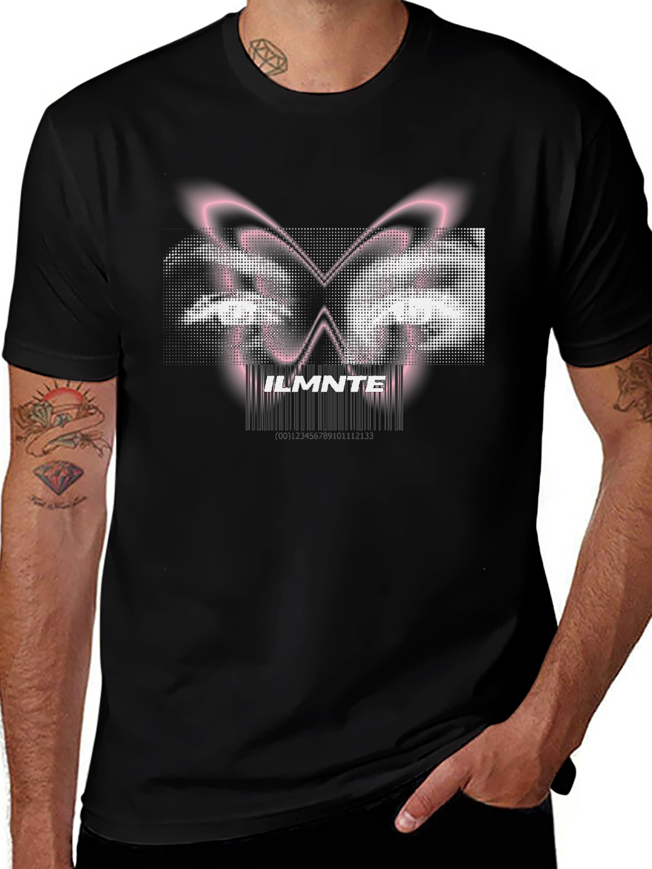 Variant 14 of ILMNTE Butterfly Graphic Black T-Shirt