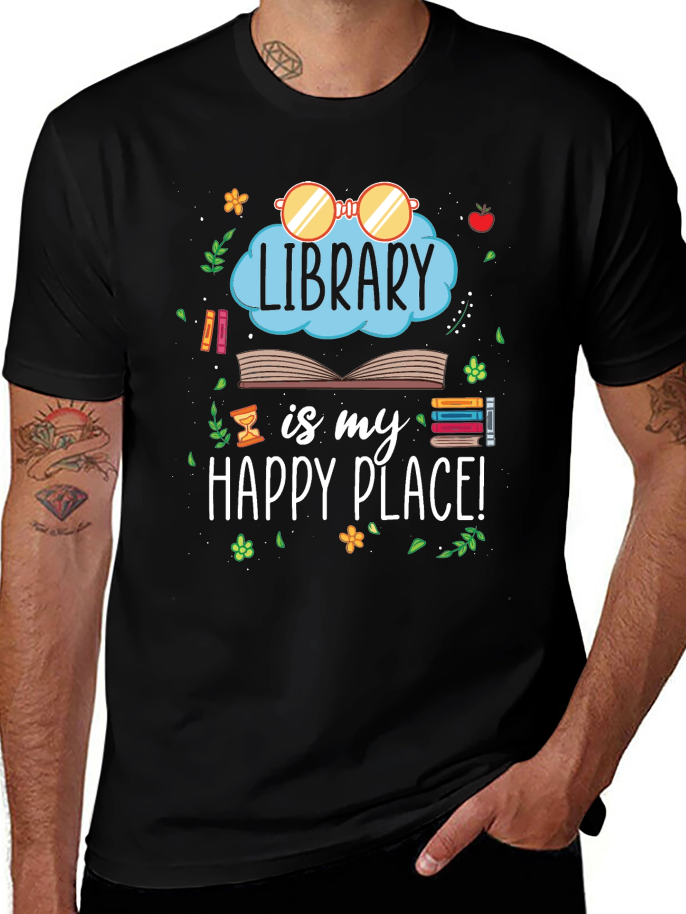 Library is My Happy Place T-Shirt