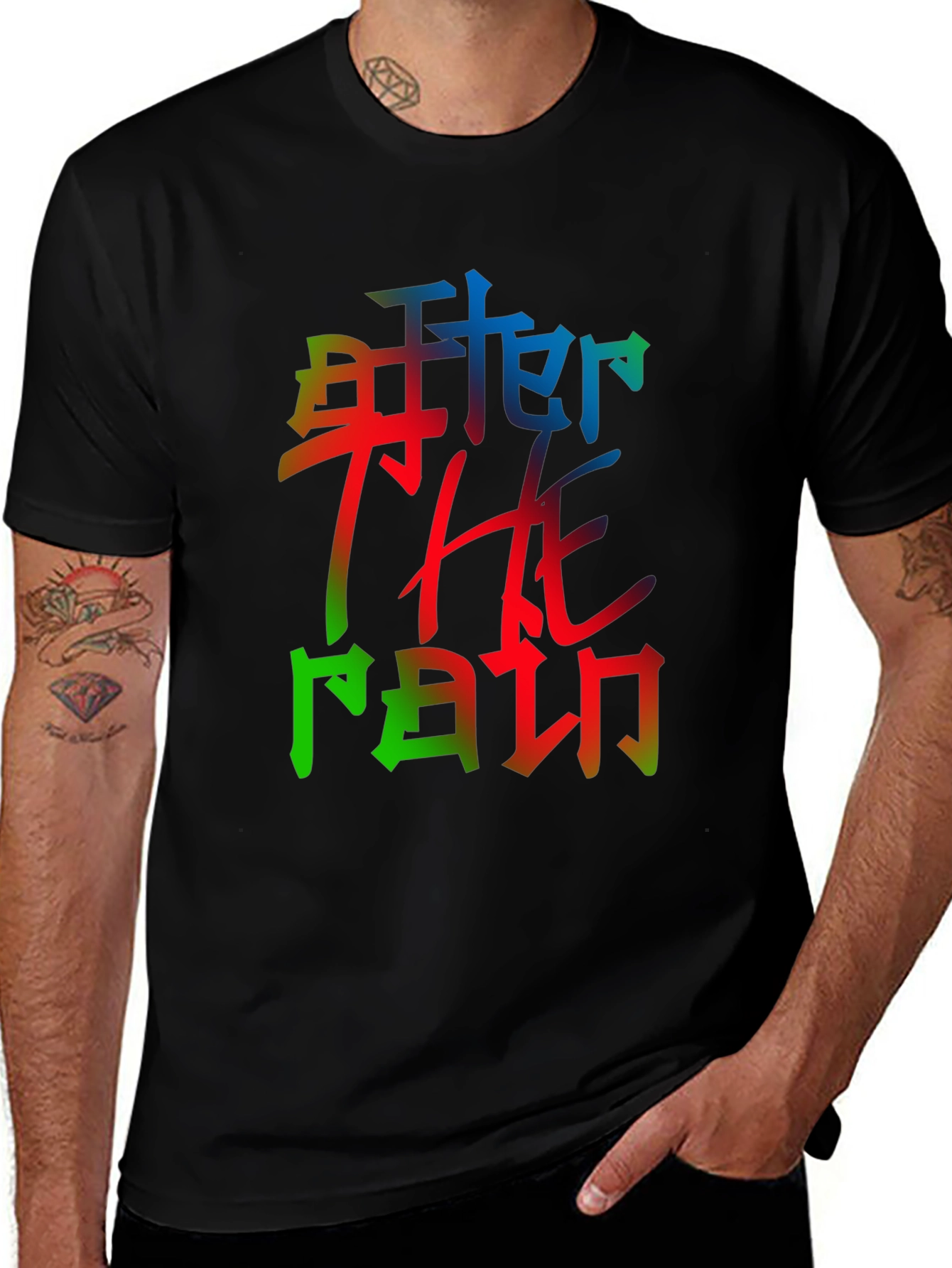 Variant 25 of After The Rain Graphic Tee - Men's Black T-Shirt