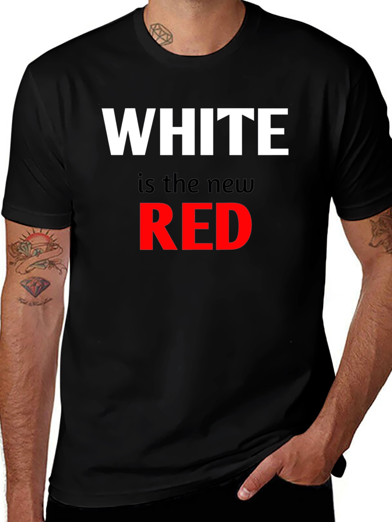 Variant 21 of White is the New Red Graphic Tee