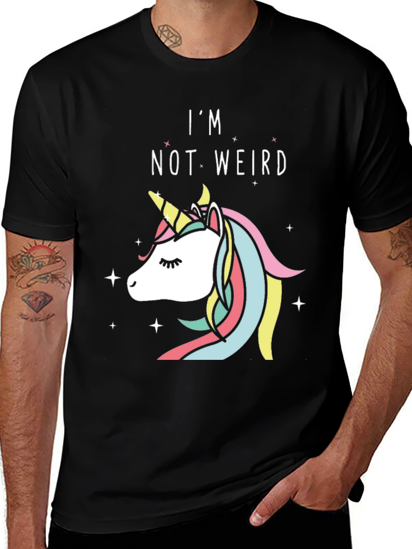 Variant 15 of Unicorn Graphic Tee - I'm Not Weird T-Shirt