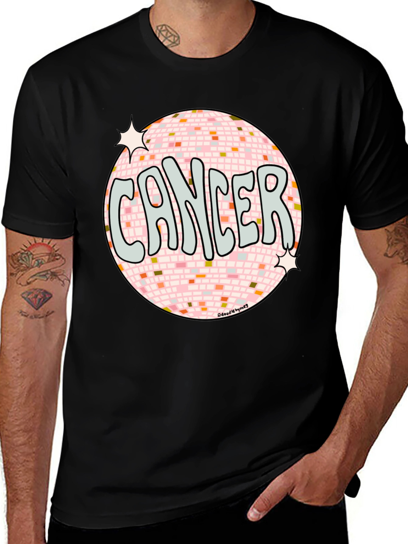 Cancer Zodiac Disco Ball T-Shirt