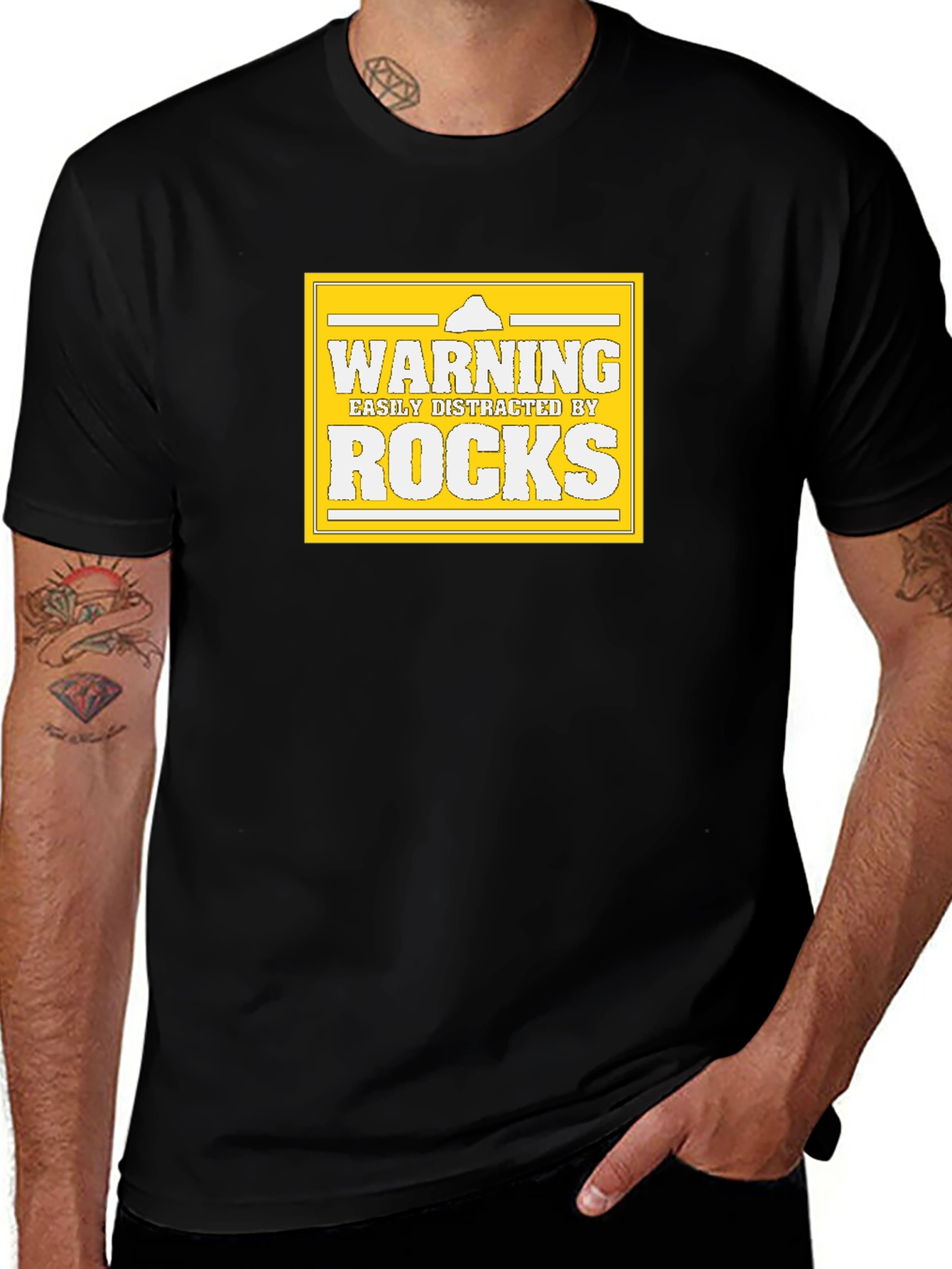 Variant 7 of Easily Distracted by Rocks T-Shirt