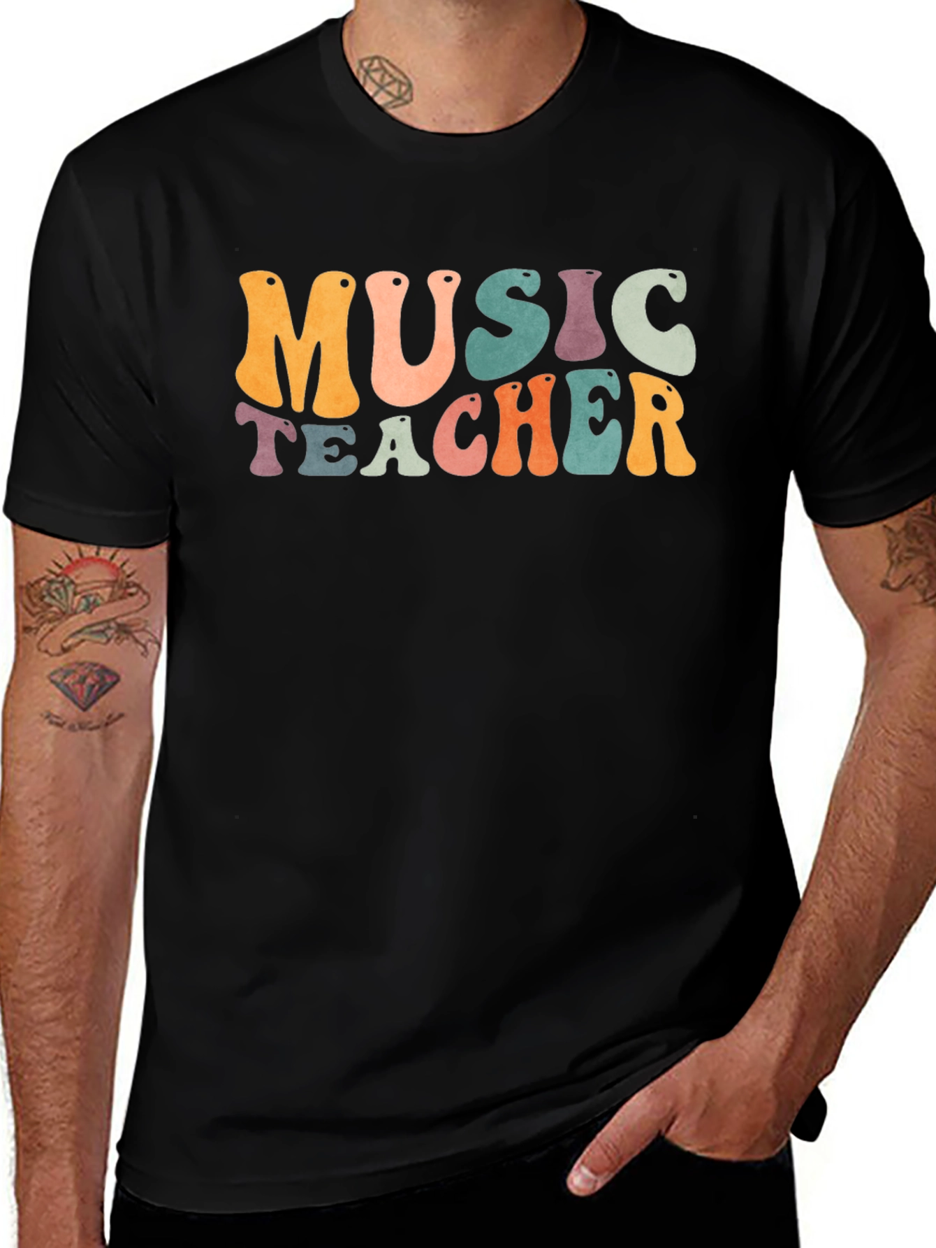 Variant 13 of Music Teacher Retro T-Shirt, Vintage Style Tee