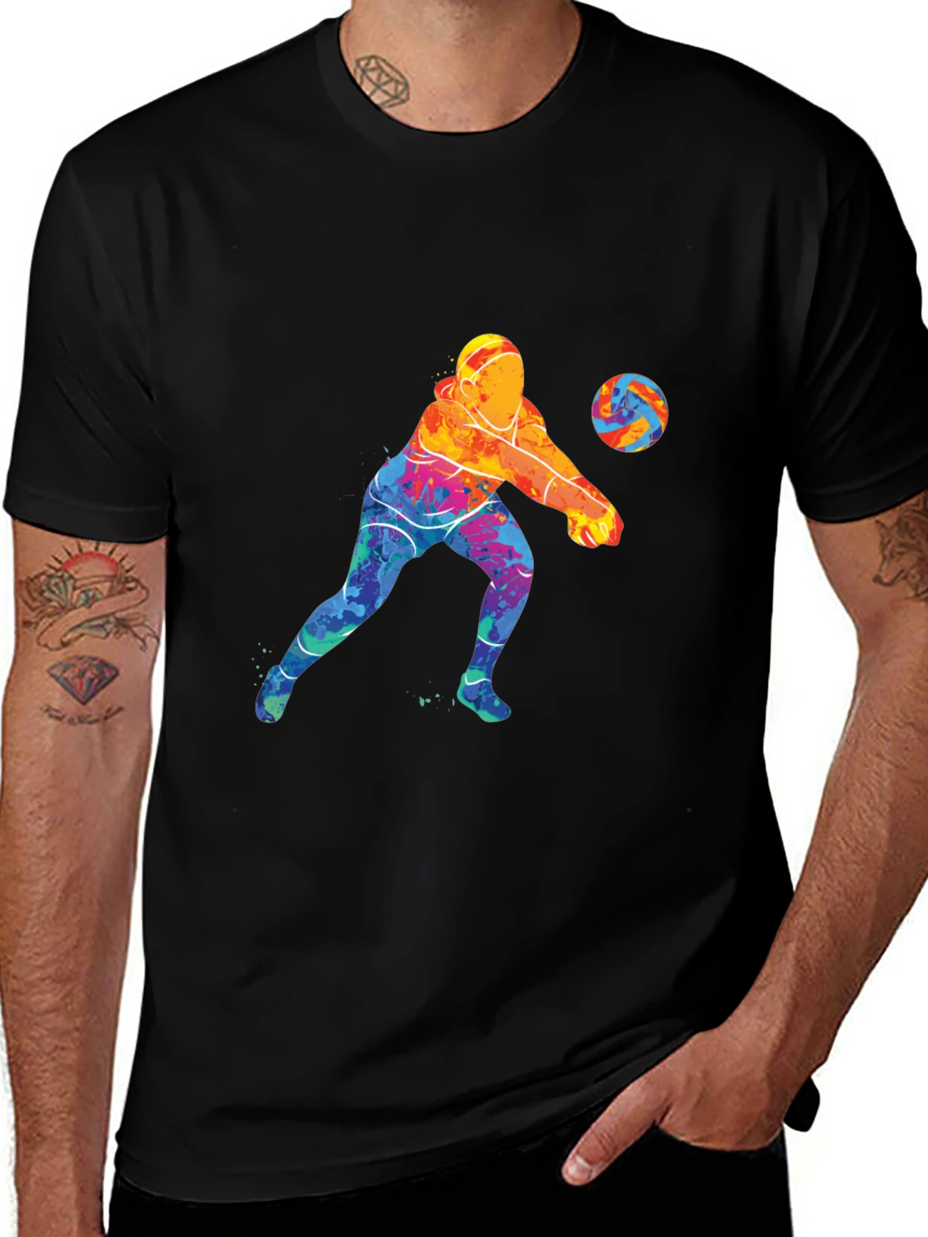 Variant 5 of Volleyball Player Graphic Tee - Stylish & Comfortable