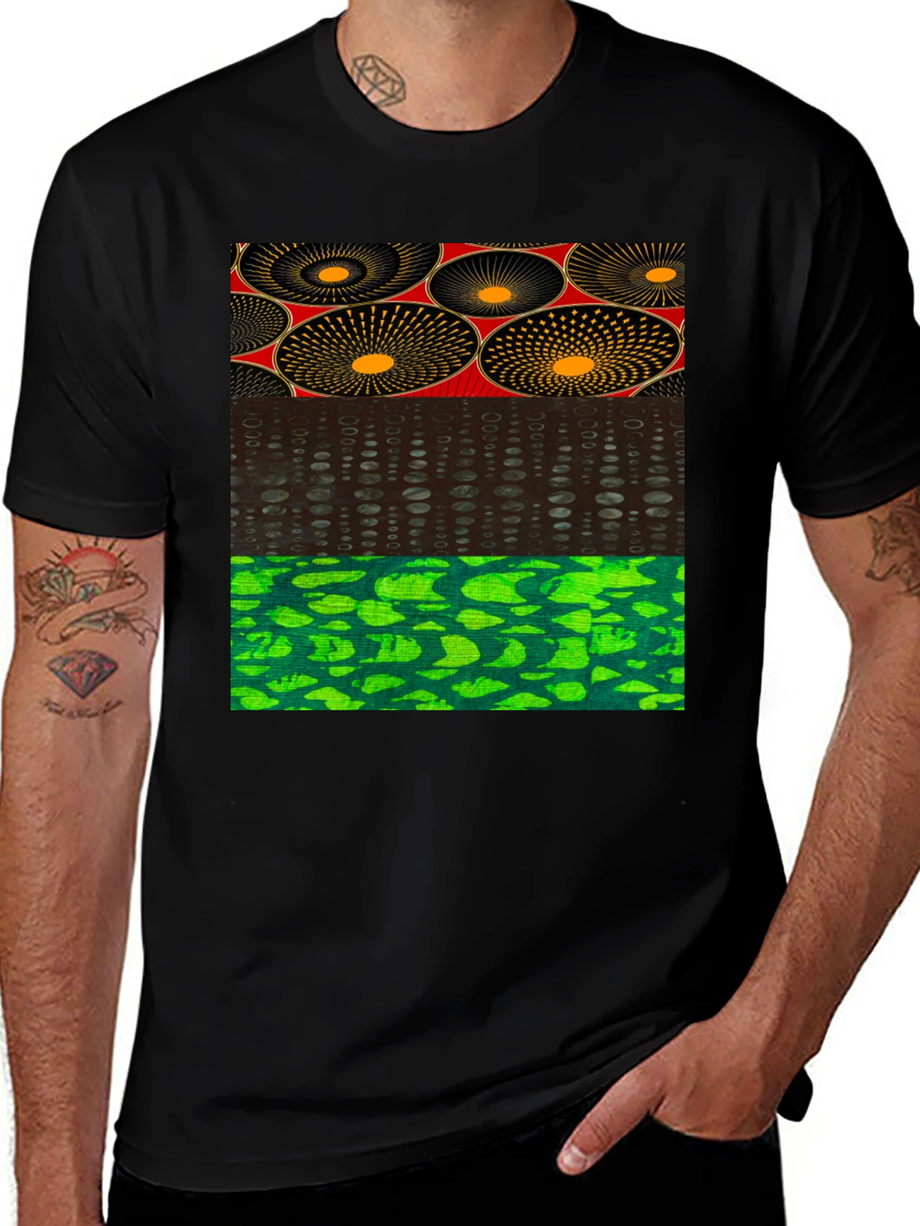 Variant 23 of Patterned Graphic Print T-Shirt