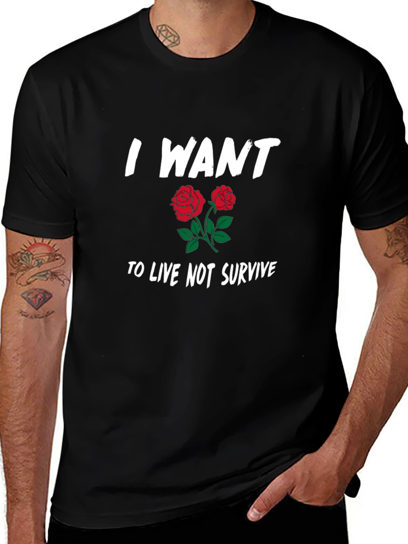 Variant 26 of I Want To Live Not Survive Graphic T-Shirt