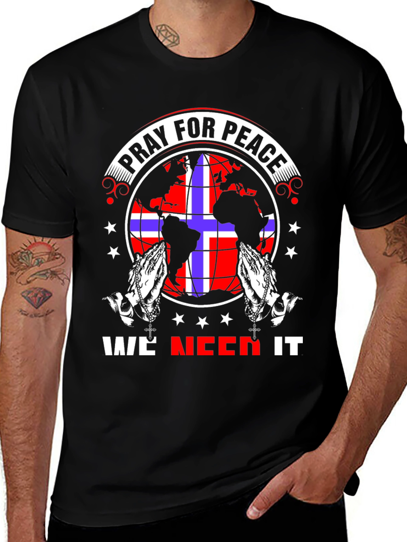 Variant 30 of Pray for Peace Graphic T-Shirt