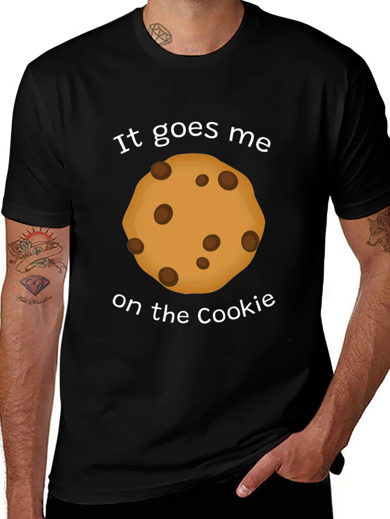 Black It Goes Me on the Cookie Funny T-Shirt main image