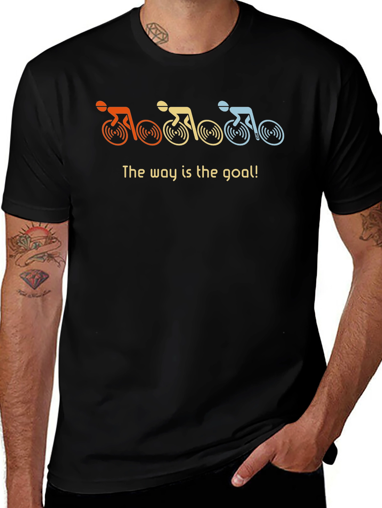 Variant 12 of The Way Is The Goal Retro Cycling Graphic Tee